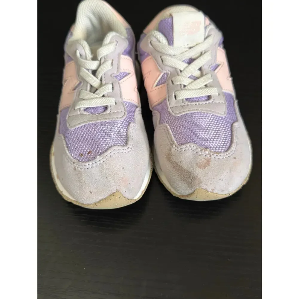 New Balance IH237HL Kids Size 10 Purple Pink Sneakers Running Shoes Hook Lace